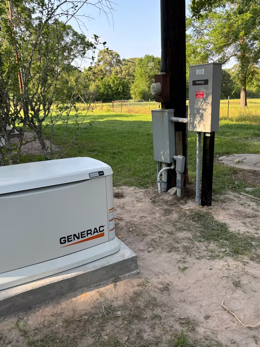 Generac generator with automatic transfer switch installation